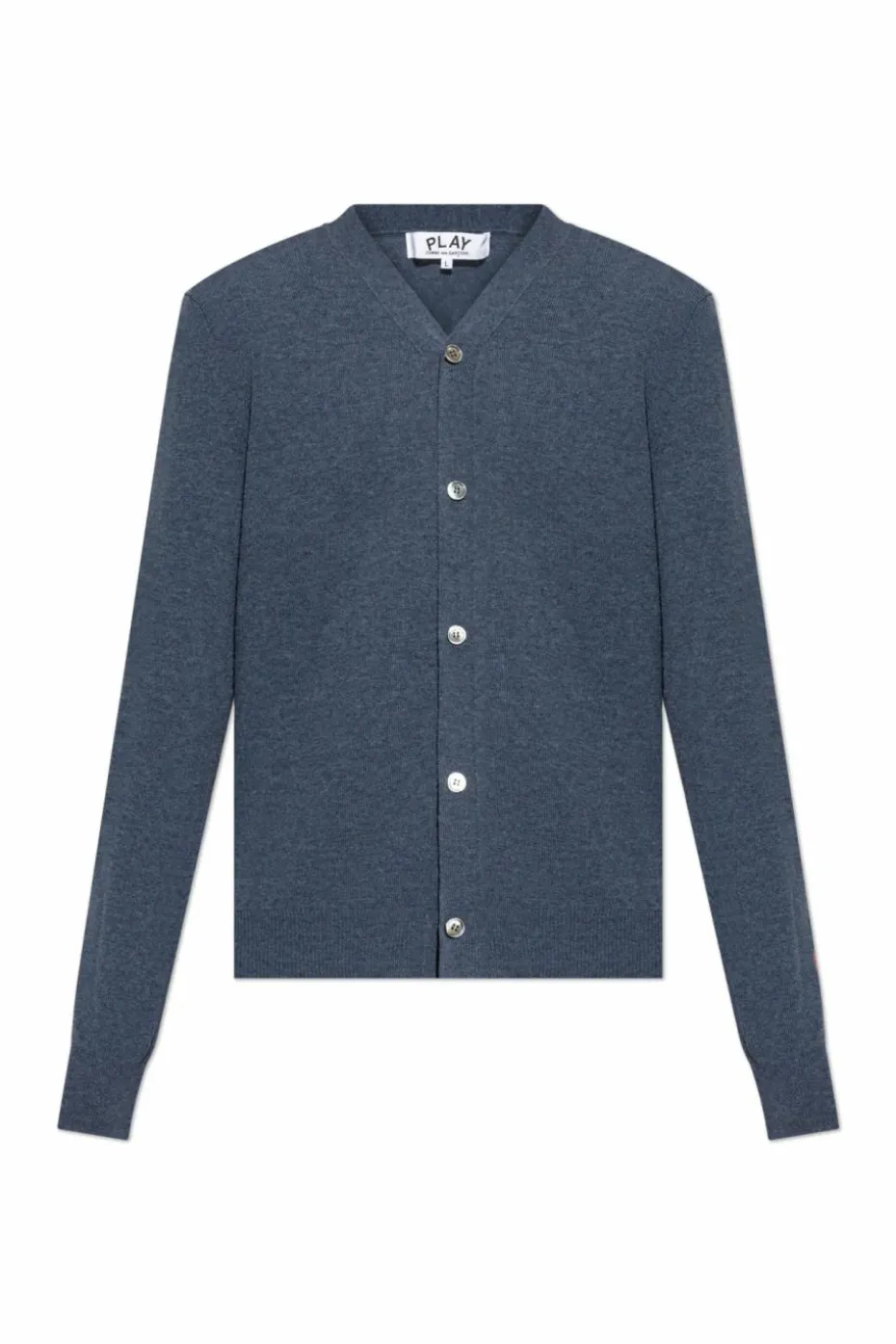 Comme des Garçons Play BLUE Cardigan with logo patch