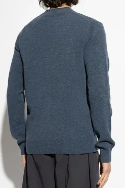 Comme des Garçons Play BLUE Cardigan with logo patch