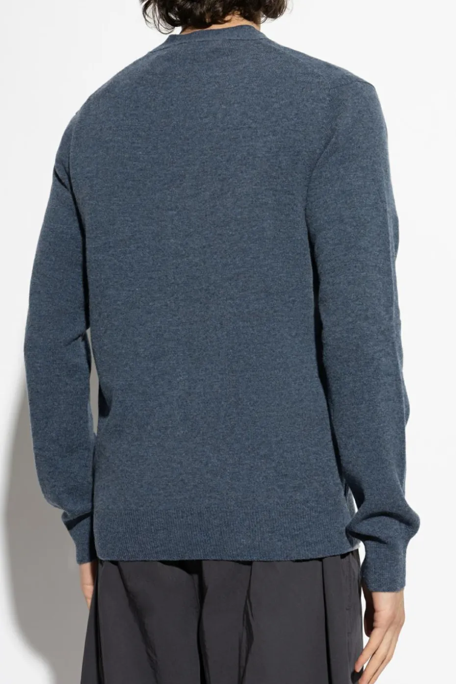 Comme des Garçons Play BLUE Cardigan with logo patch