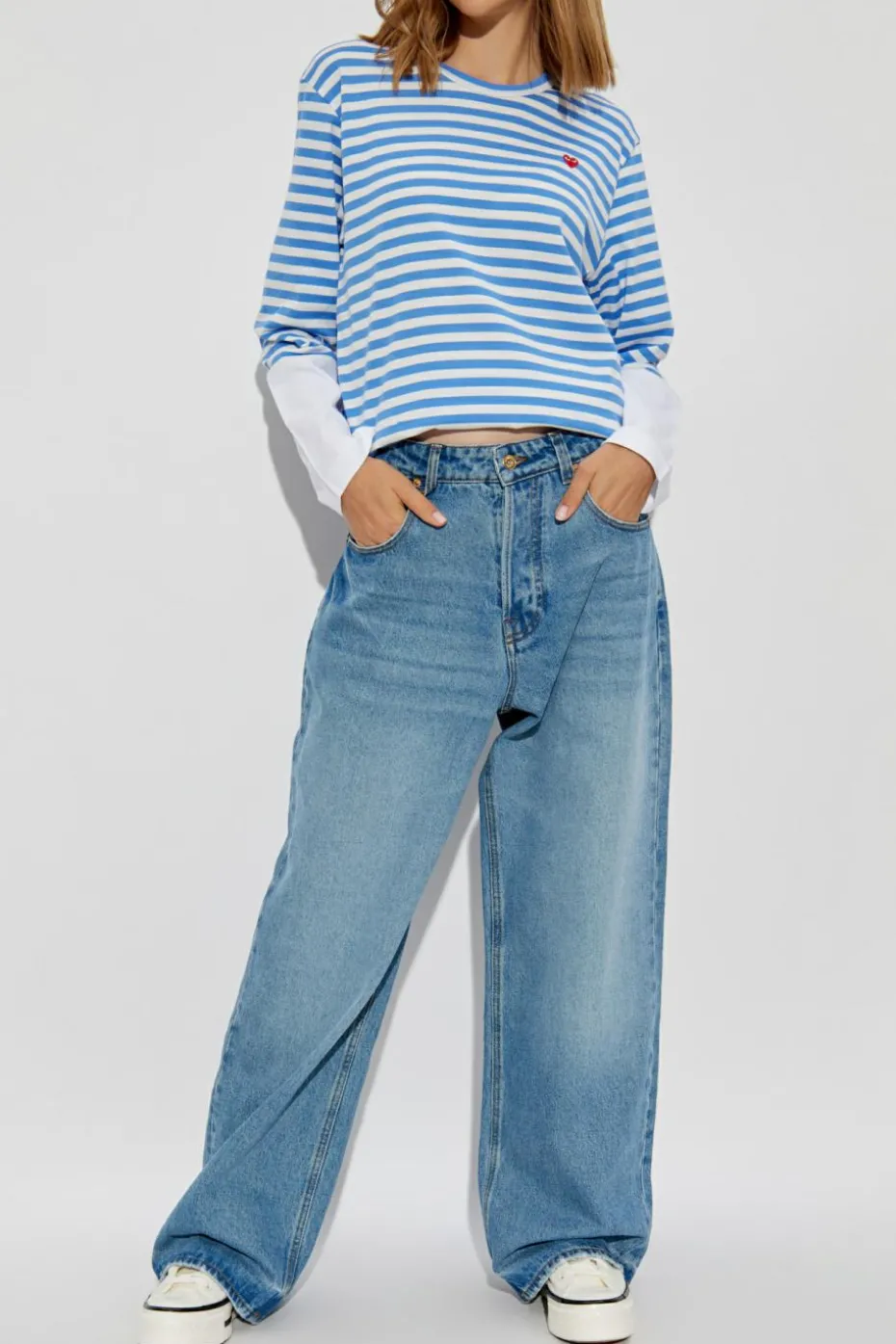Comme des Garçons Play BLUE Long sleeve T-shirt