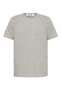 Comme des Garçons Play GREY T-shirt with logo patch