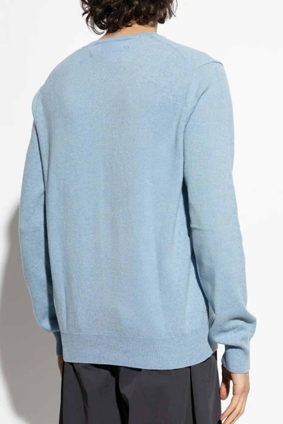 Comme des Garçons Play light blue V-neck sweater