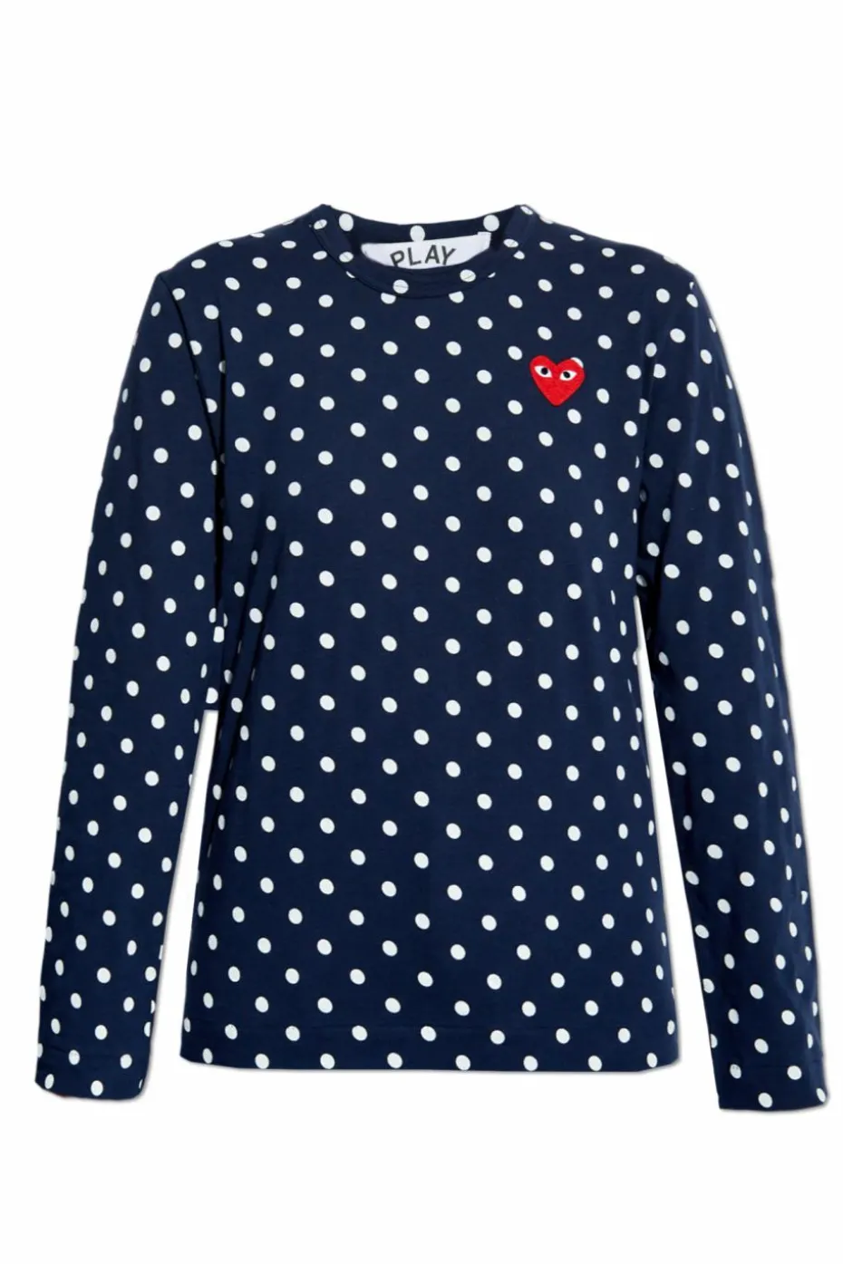 Comme des Garçons Play NAVY BLUE Polka Dot Pattern Top