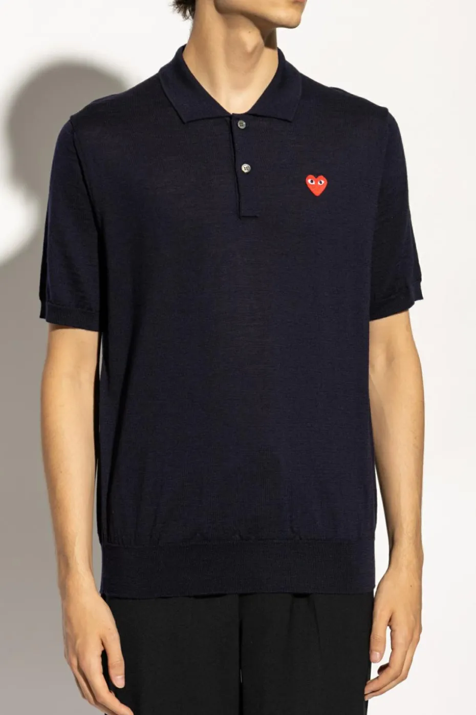 Comme des Garçons Play NAVY BLUE Wool Polo