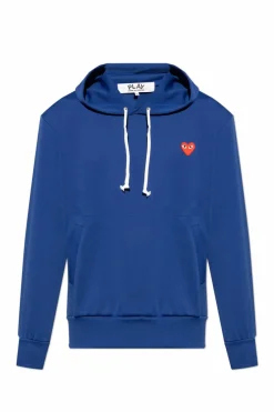 Comme des Garçons Play NAVY BLUE Logo hoodie
