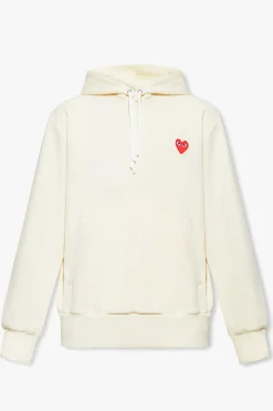 Comme des GarƧons Play YELLOW Hoodie with logo