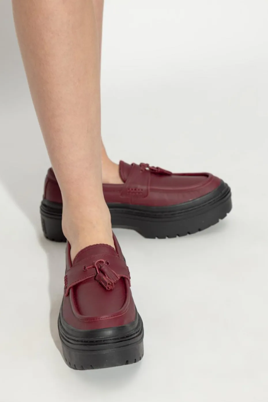 Converse BURGUNDY Shoes A14708C type loafers