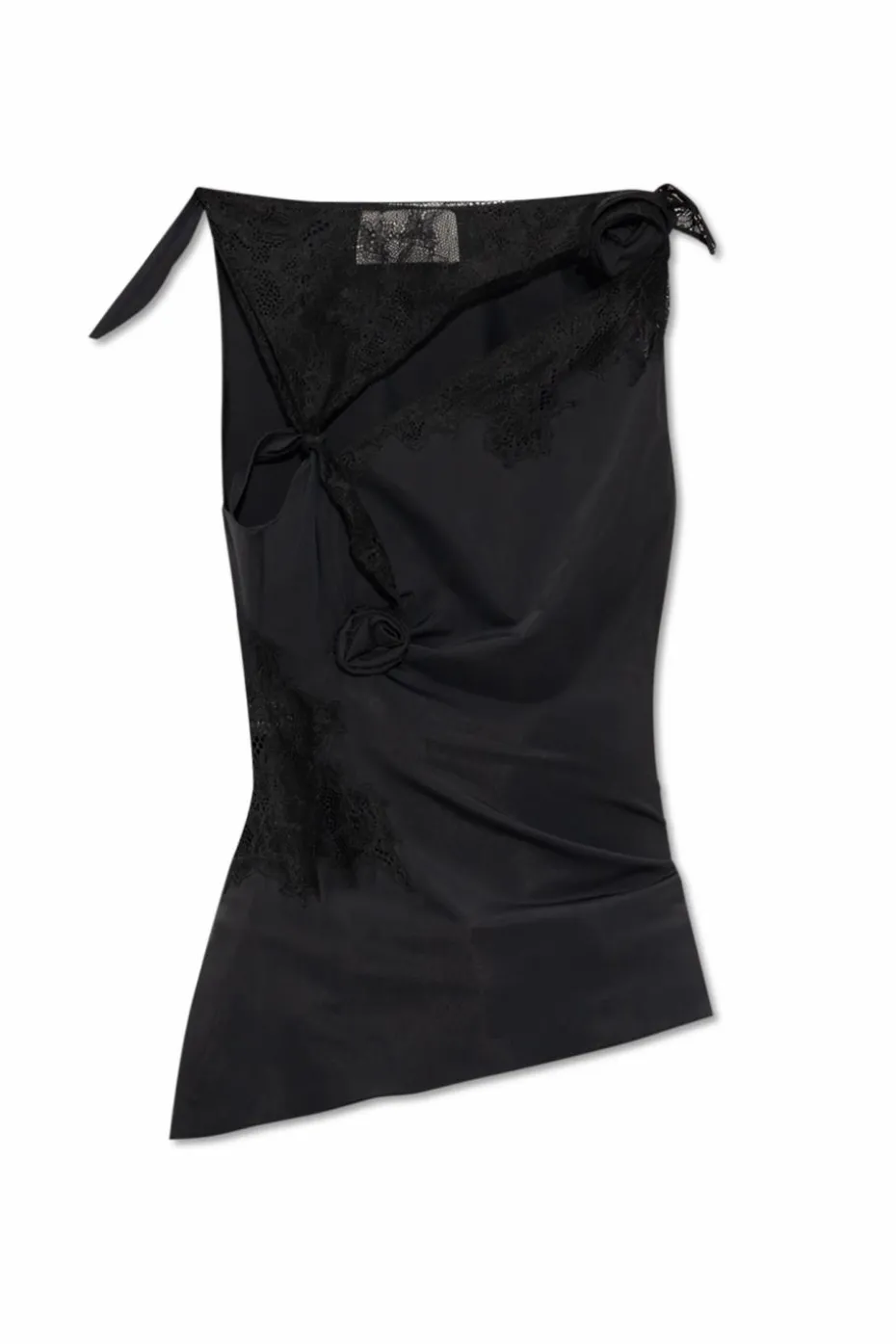 Coperni BLACK Top with lace inserts