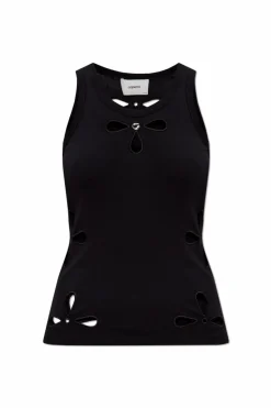 Coperni BLACK Top with lace pattern
