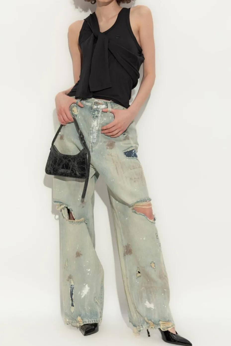 Coperni BLACK Top with tie