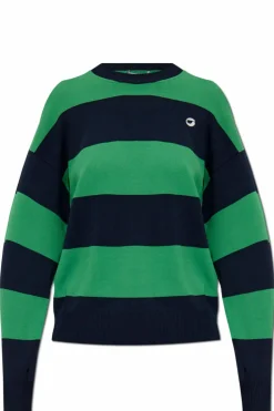 Coperni GREEN Sweater with striped pattern
