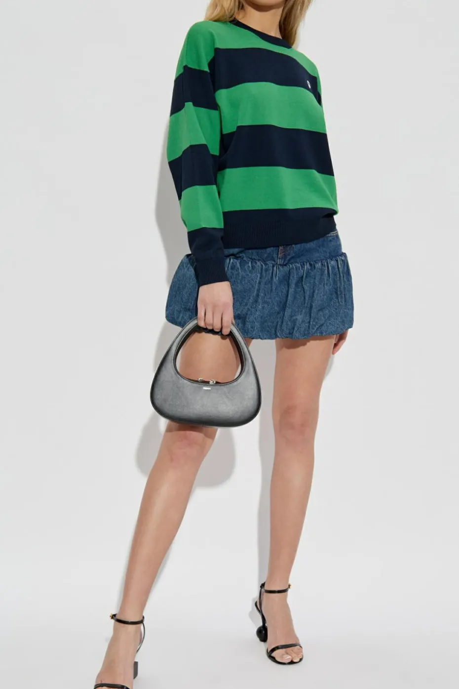 Coperni GREEN Sweater with striped pattern