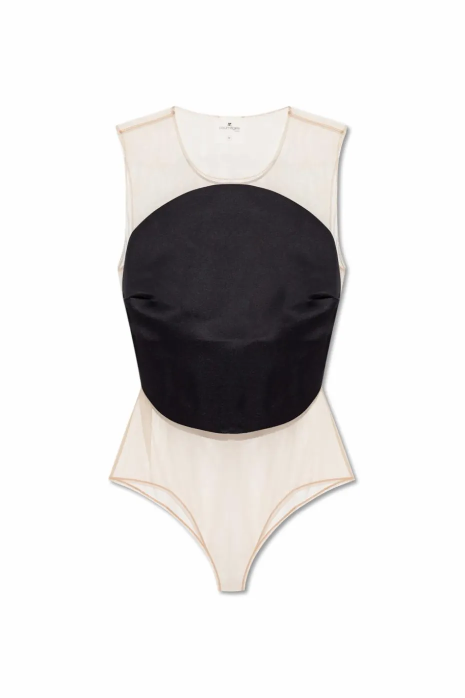 Courrèges BLACK Bodysuit with stitching