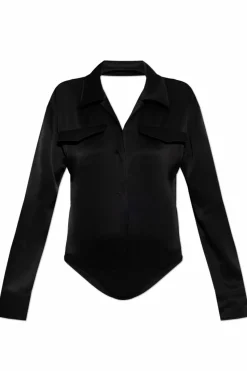Courrèges BLACK Bodysuit with pockets