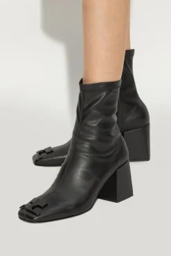 Courrèges BLACK Boots with logo