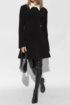 Courrèges BLACK Dress with collar