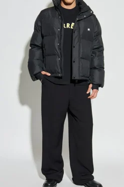 Courrèges BLACK Insulated jacket with logo