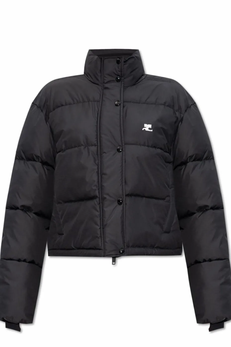 Courrèges BLACK Insulated jacket with logo