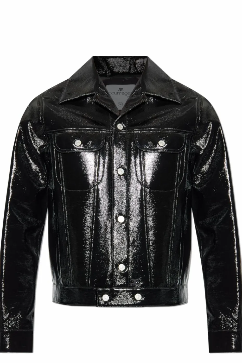 Courrèges BLACK Jacket with logo