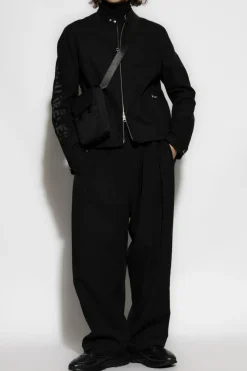 Courrèges BLACK Jacket with long sleeves