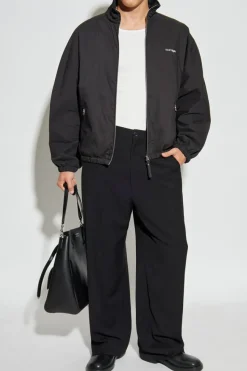 Courrèges BLACK Jacket with logo