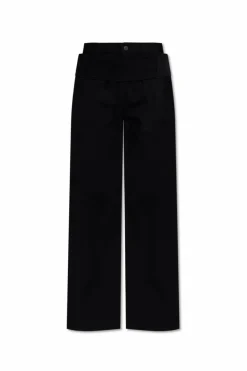 Courrèges BLACK Jeans with flared legs