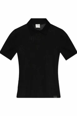 Courrèges BLACK Lace Polo