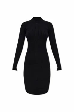 Courrèges BLACK Ribbed dress