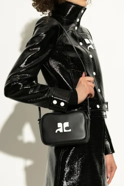 Courrèges BLACK Shoulder bag "Reedition"