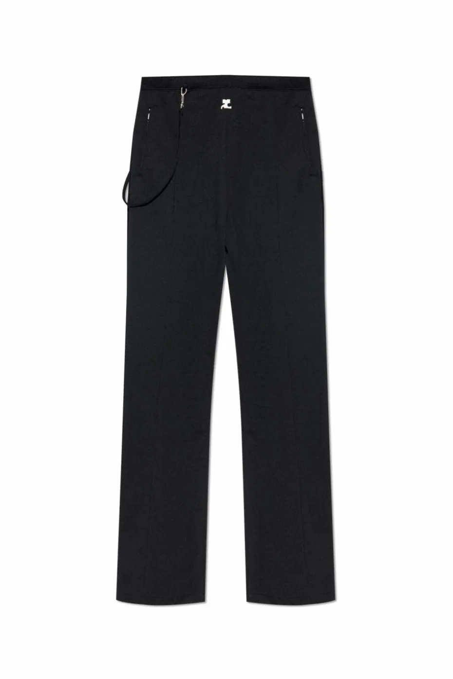 Courrèges BLACK Trousers with logo