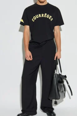 Courrèges BLACK T-shirt with logo