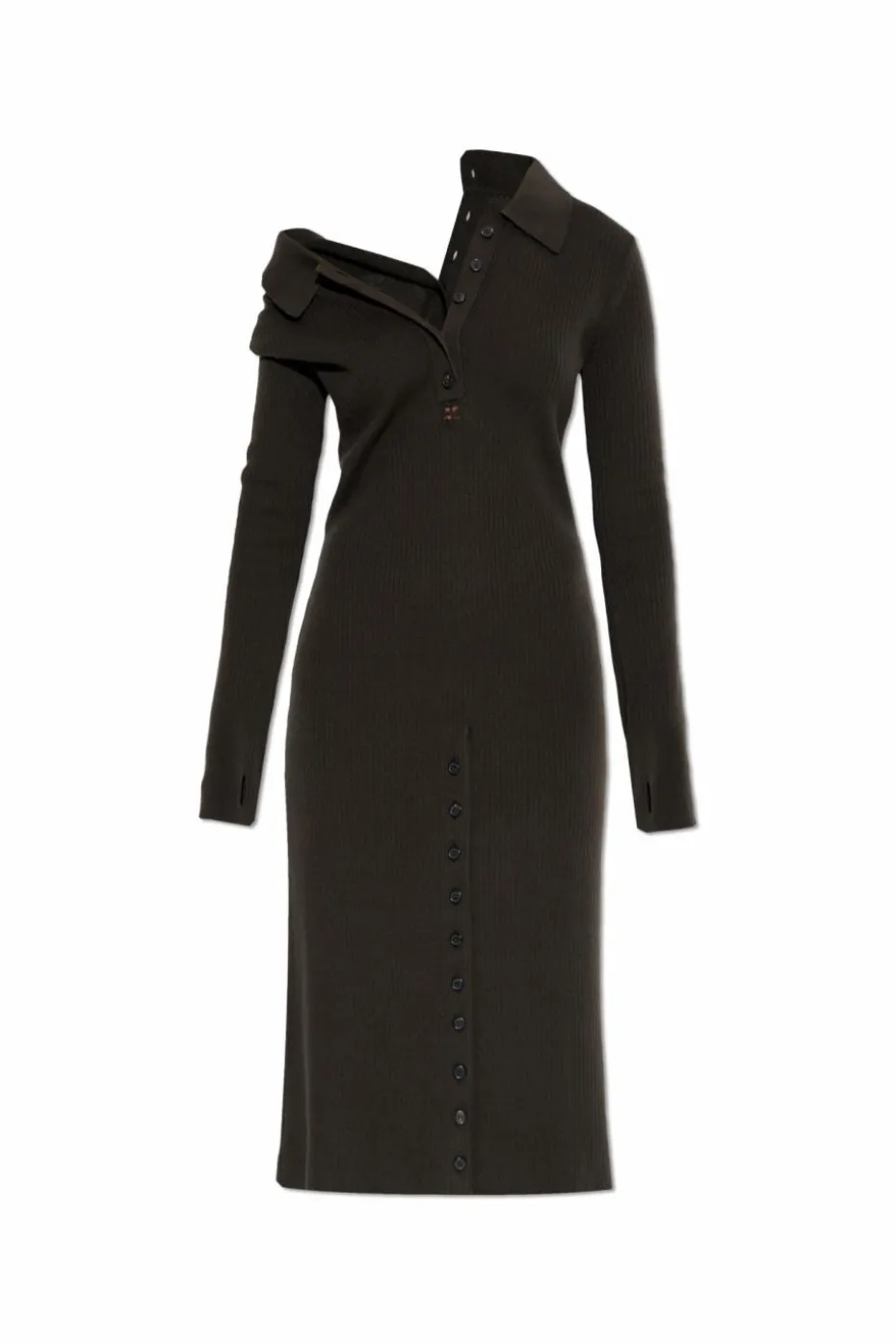 Courrèges BROWN Ribbed Dress