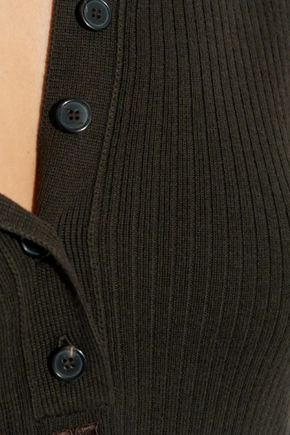 Courrèges BROWN Ribbed Dress
