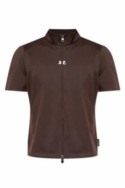 Courrèges BROWN Sweatshirt with logo