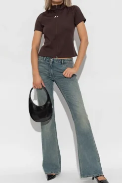Courrèges BROWN Top with "z" logo