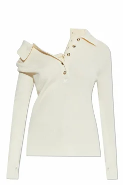 Courrèges cream Ribbed Sweater
