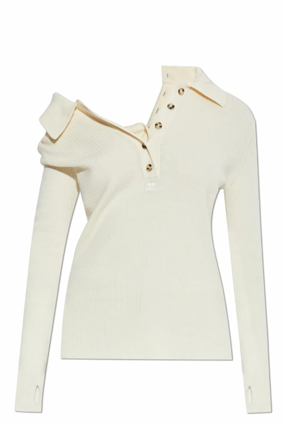 Courrèges cream Ribbed Sweater