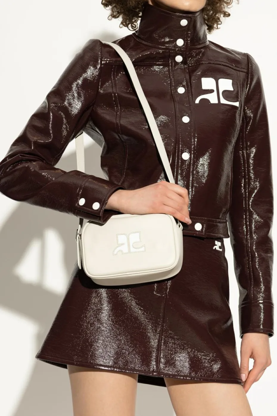 Courrèges GREY Shoulder bag "Reedition"