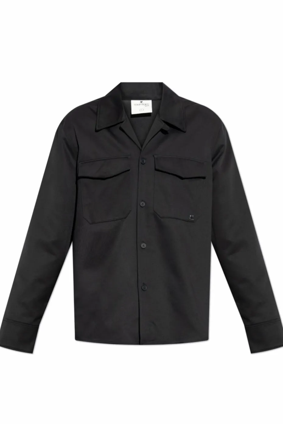 Courrèges NAVY BLUE Shirt with embroidered logo