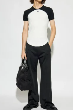 Courrèges WHITE T-shirt with logo