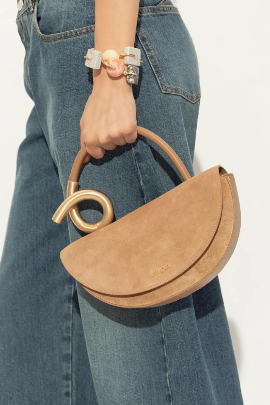 Cult Gaia beige Handbag "Azariah"