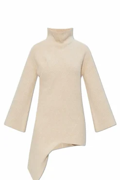 Cult Gaia cream 'Cookne' turtleneck dress
