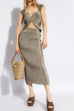 Cult Gaia GREEN Pleated top ‘Milli’