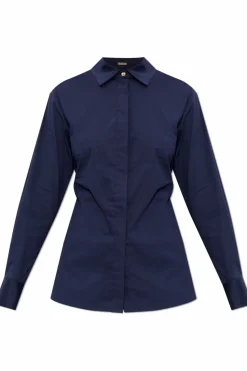 Cult Gaia NAVY BLUE "Atlas" shirt