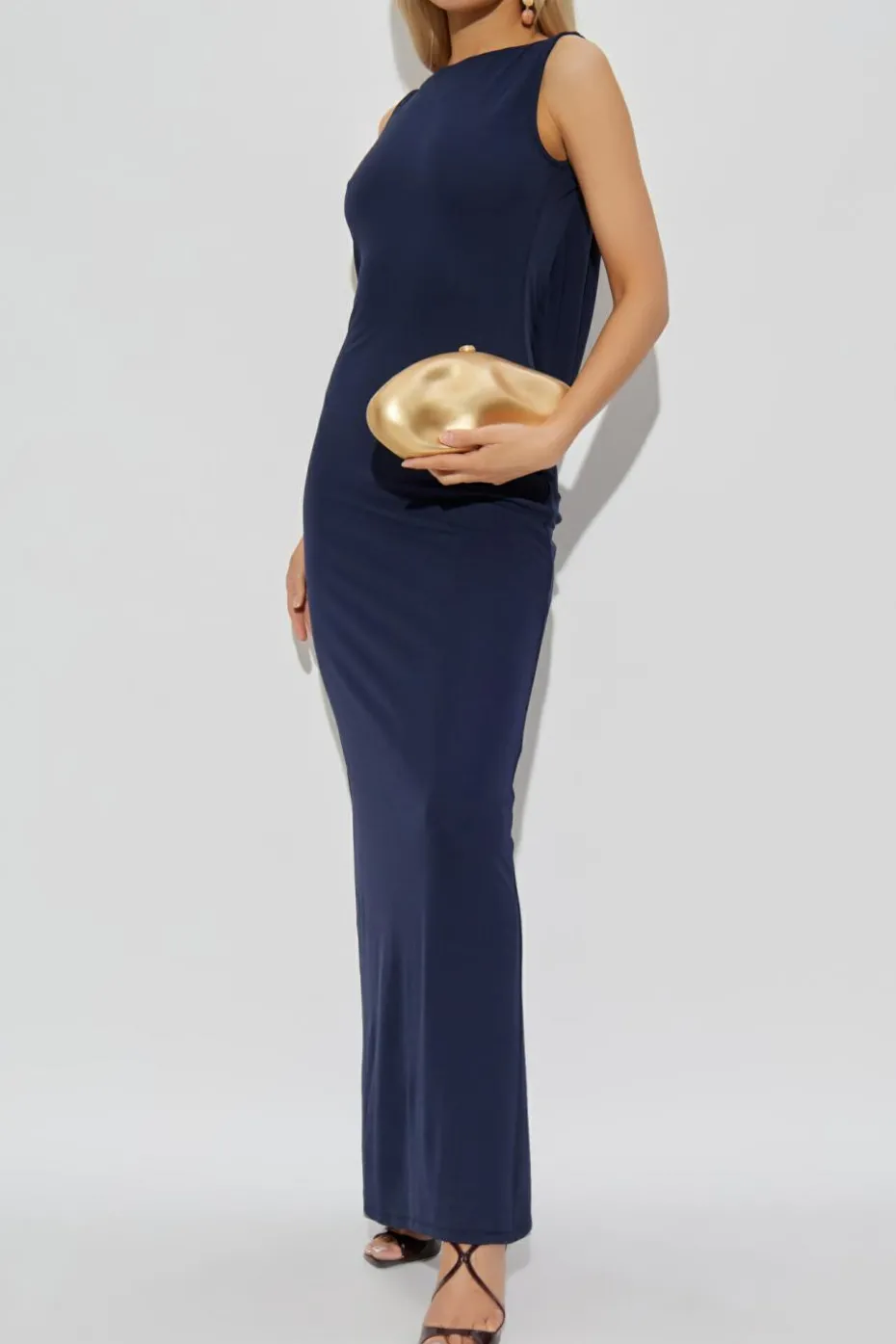 Cult Gaia NAVY BLUE Dress `Basha`
