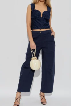 Cult Gaia NAVY BLUE Top "Kaitlin"