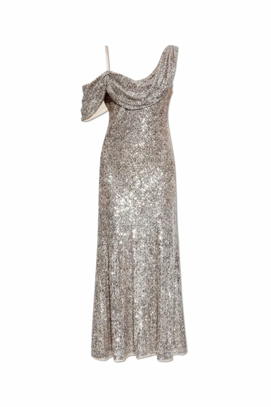 Diane Von Furstenberg SILVER Dress Joaquin with shimmering sequins