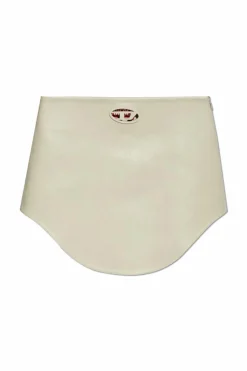 Diesel beige Skirt 'O-LIMPO' made of faux leather