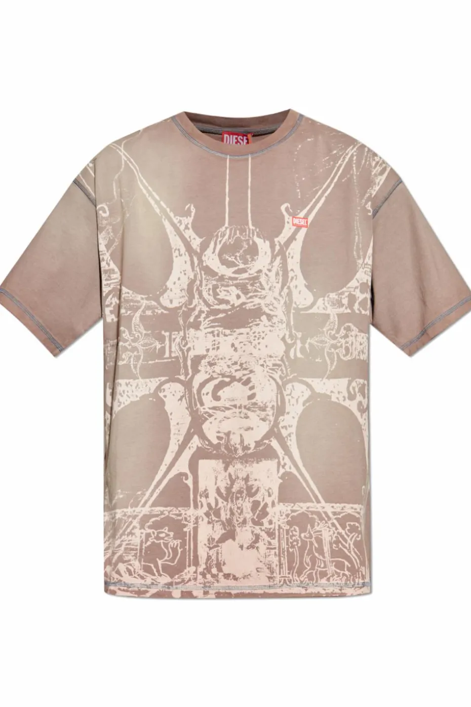 Diesel beige T-shirt 'T-BOXT-T13'