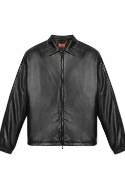 Diesel BLACK Artificial leather jacket `J-AKE`